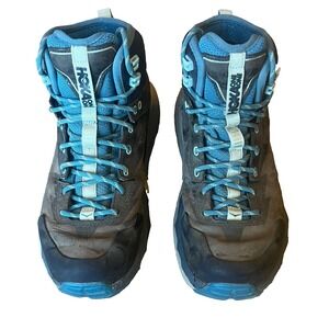 Hoka One One Kaha‎ GTX Mid Hiking Boots Gray Blue Womens 6.5 UK 5 EU 38